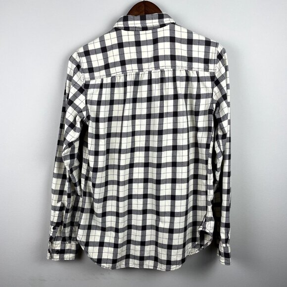 Filson Shirt Womens Medium Brown Cream Plaid Check Long Sleeve Button Up Casual - Picture 5 of 8